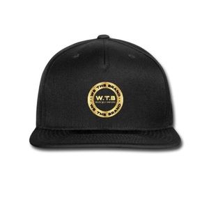 SnapBack Baseball Cap Black with Gold Glitter